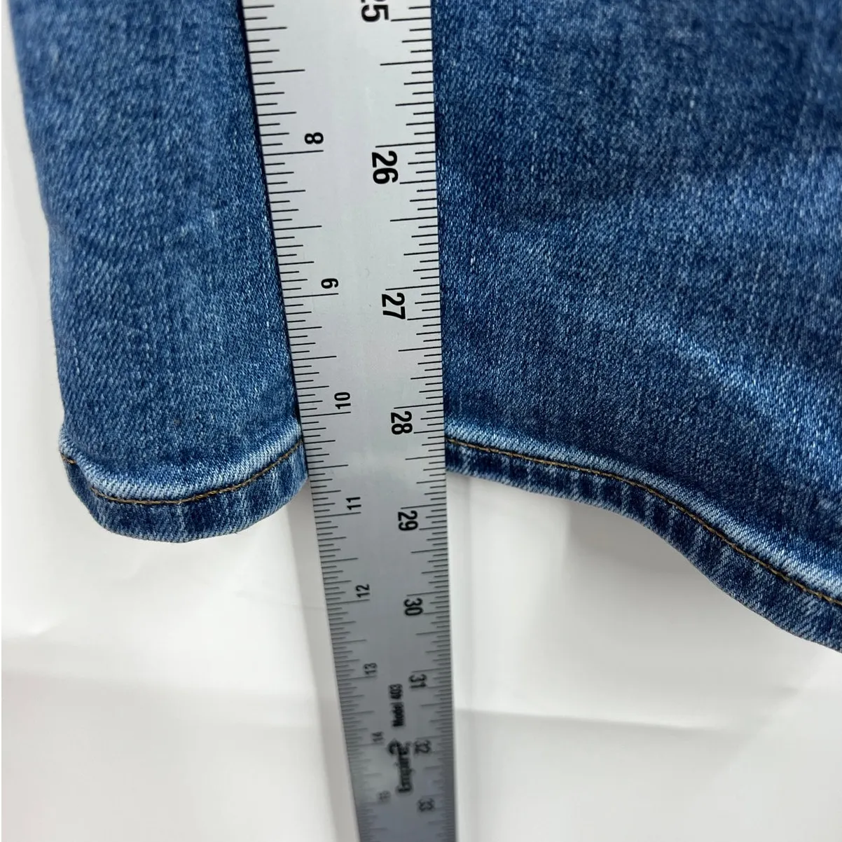 J. Crew Womens Blue Curvy Full Length Demi Boot Medium Wash Jeans Size 30 - Image 8