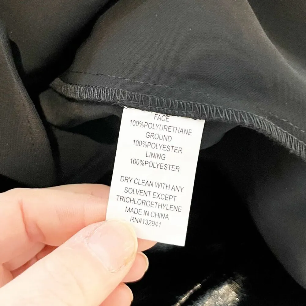 Amanda Uprichard High Shine Faux Leather Mid Rise Dale Mini Skort Black Medium - Image 8