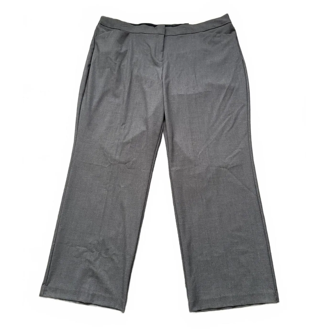 NEW Worthington Women's Perfect Trouser Size 22W Pants Grey Solid Office Work - Image 2