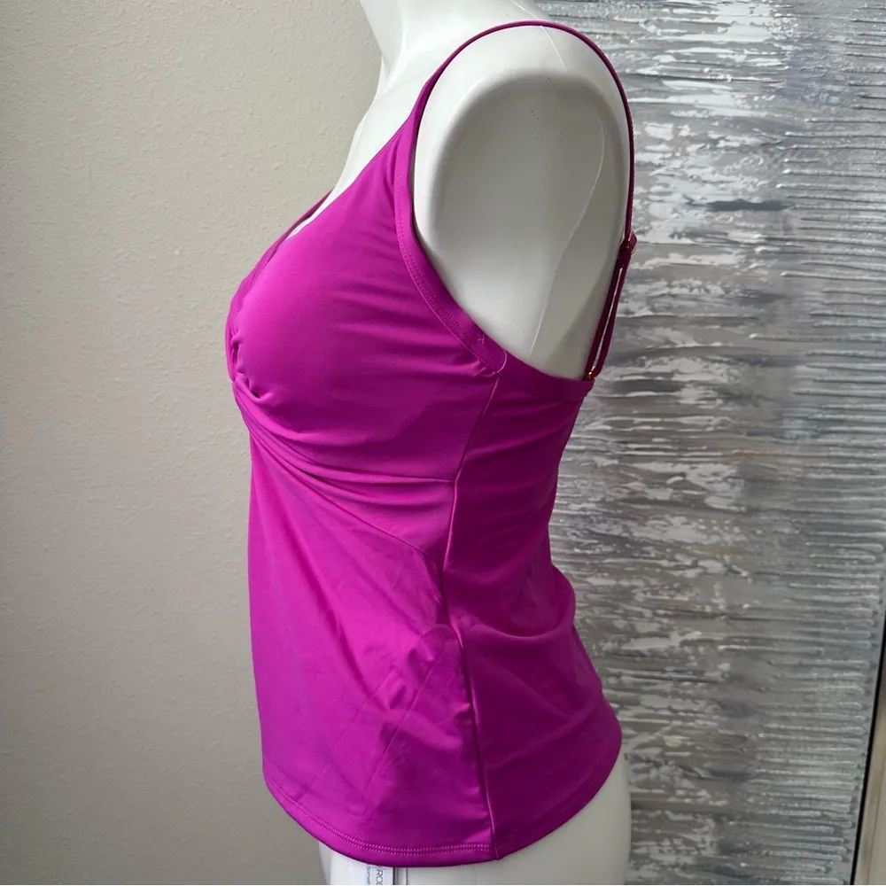 Bleu Rod Beattie Lets Get Twisted Ruched Tankini Top Size 8D - Image 5