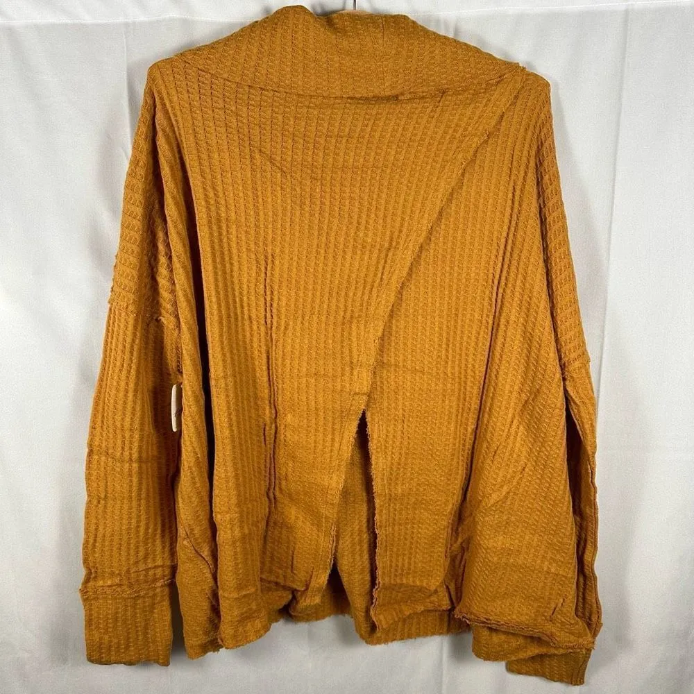 Free People Juicy Shirt Textured Surplice Back Cowl Neck Canyon Moon M NWT - Image 3