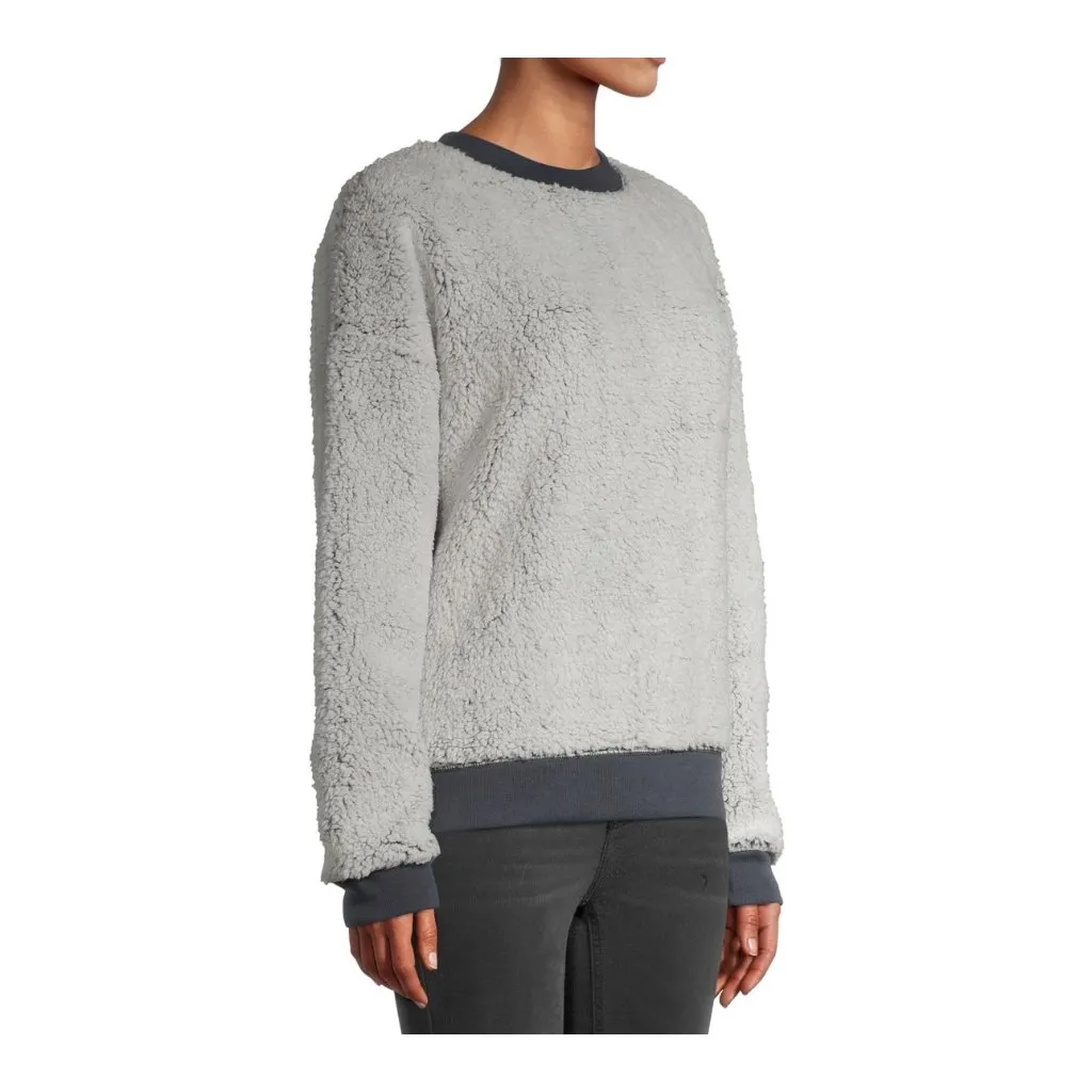NWT Secret Treasures Women’s Gray Faux Sherpa Lounge Sleep Top – Small Super Sof - Image 3