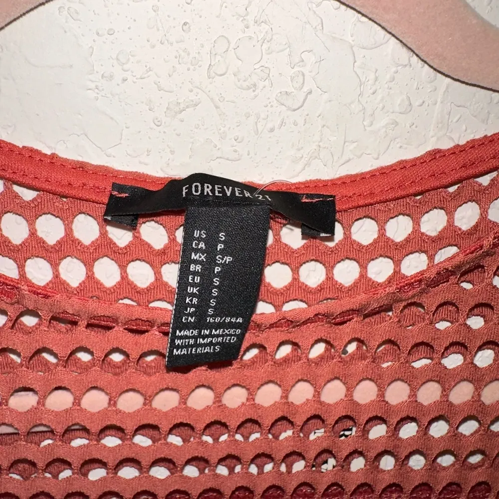 NWT Forever 21 Rust Mesh Knee Length Dress - Image 3
