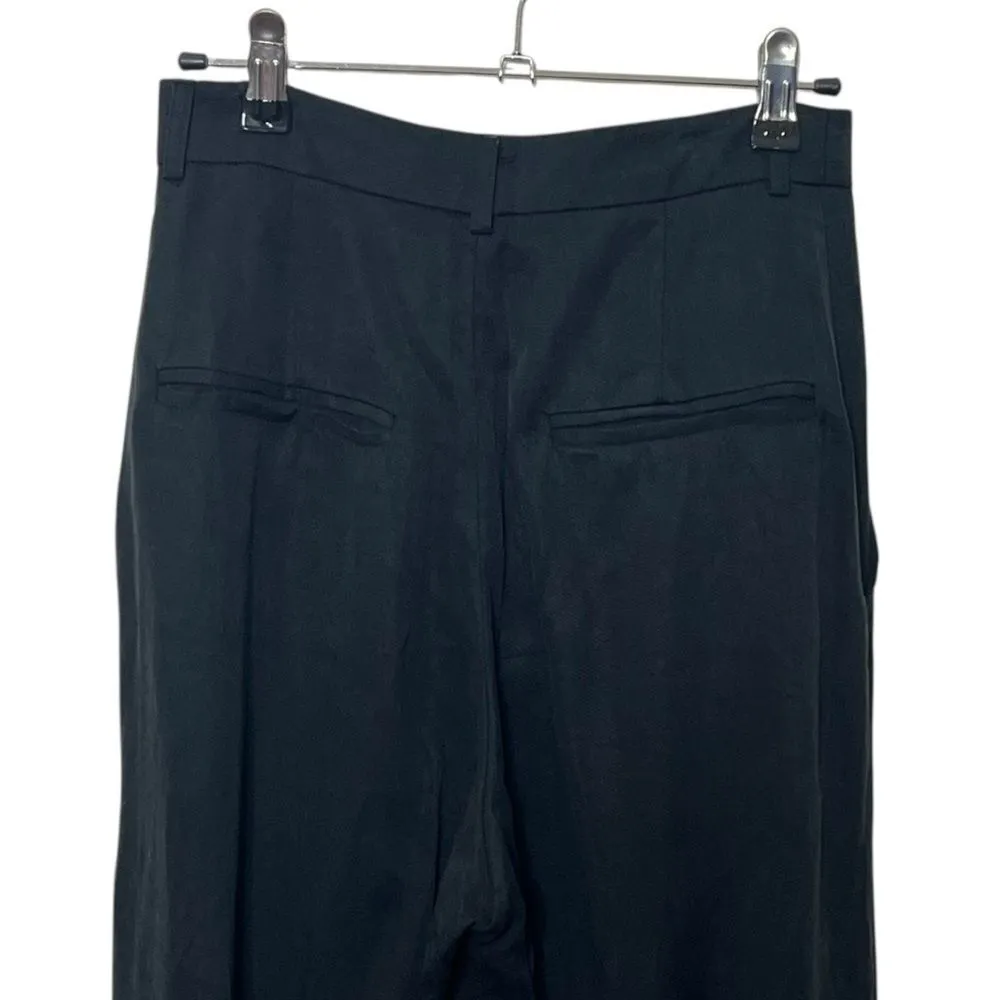 Reformation Pants Size 0 Black Wide Leg Tencel Pleated Women’s - Image 5