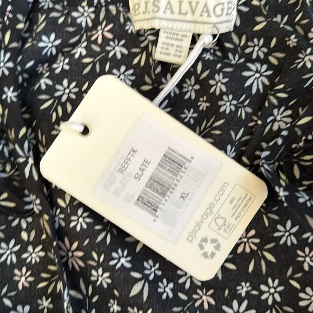 PJ Salvage top only loungewear scalloped NEW NWT floral xl button down pajamas - Image 5