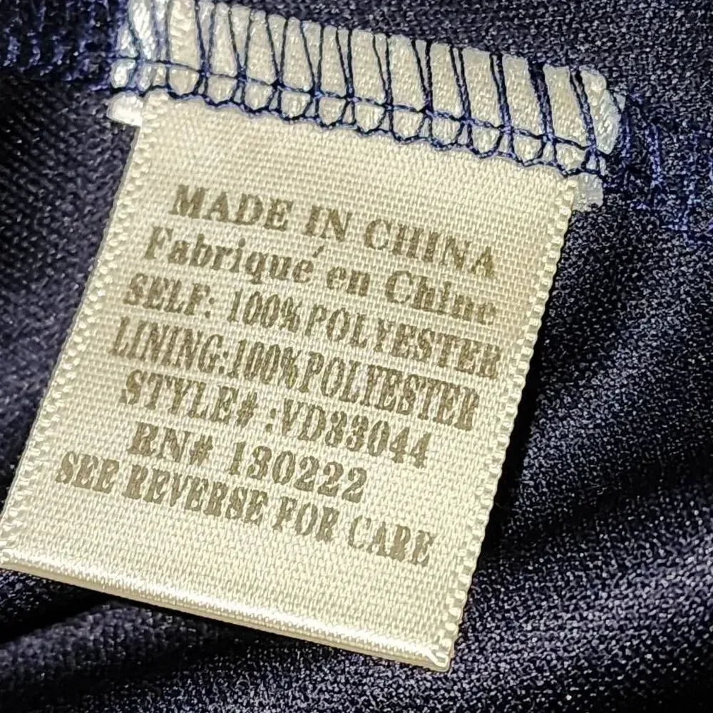 NWT Very J Womens Navy Blue V Neck Fit & Flare Fall Dress Small‎ - Image 5