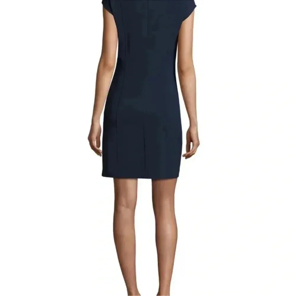 Theory Onine Oxford Knit Day Dress in Black size 12 - Image 3