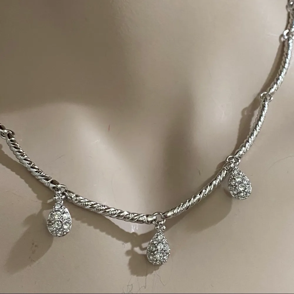 Nolan Miller Silver Dangle Necklace - Image 4