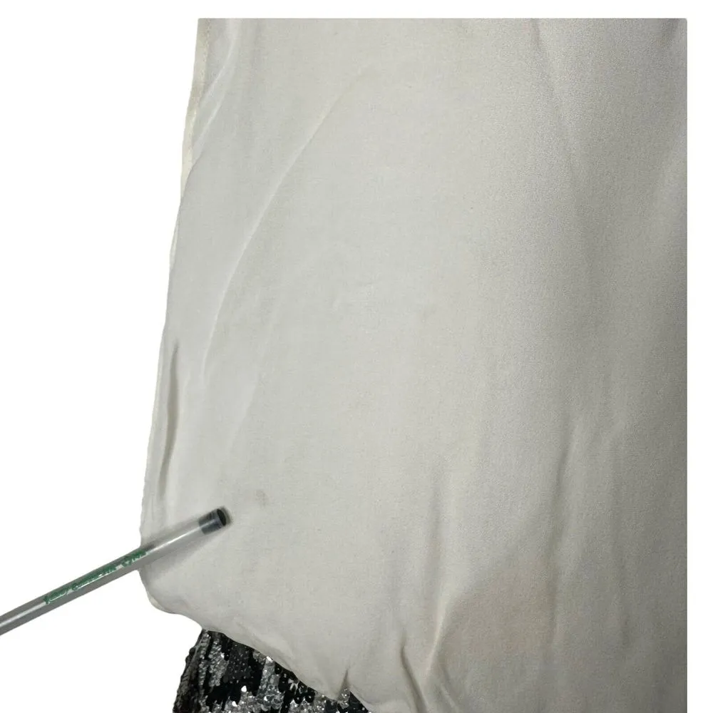 Parker Womens Short Mini Silk Dress Sequin Sleeveless Formal Women Size XS‎ - Image 12