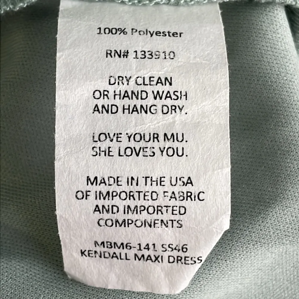 Show me Your MuMu Kendall maxi dress in Silver Crisp Sage - Image 11