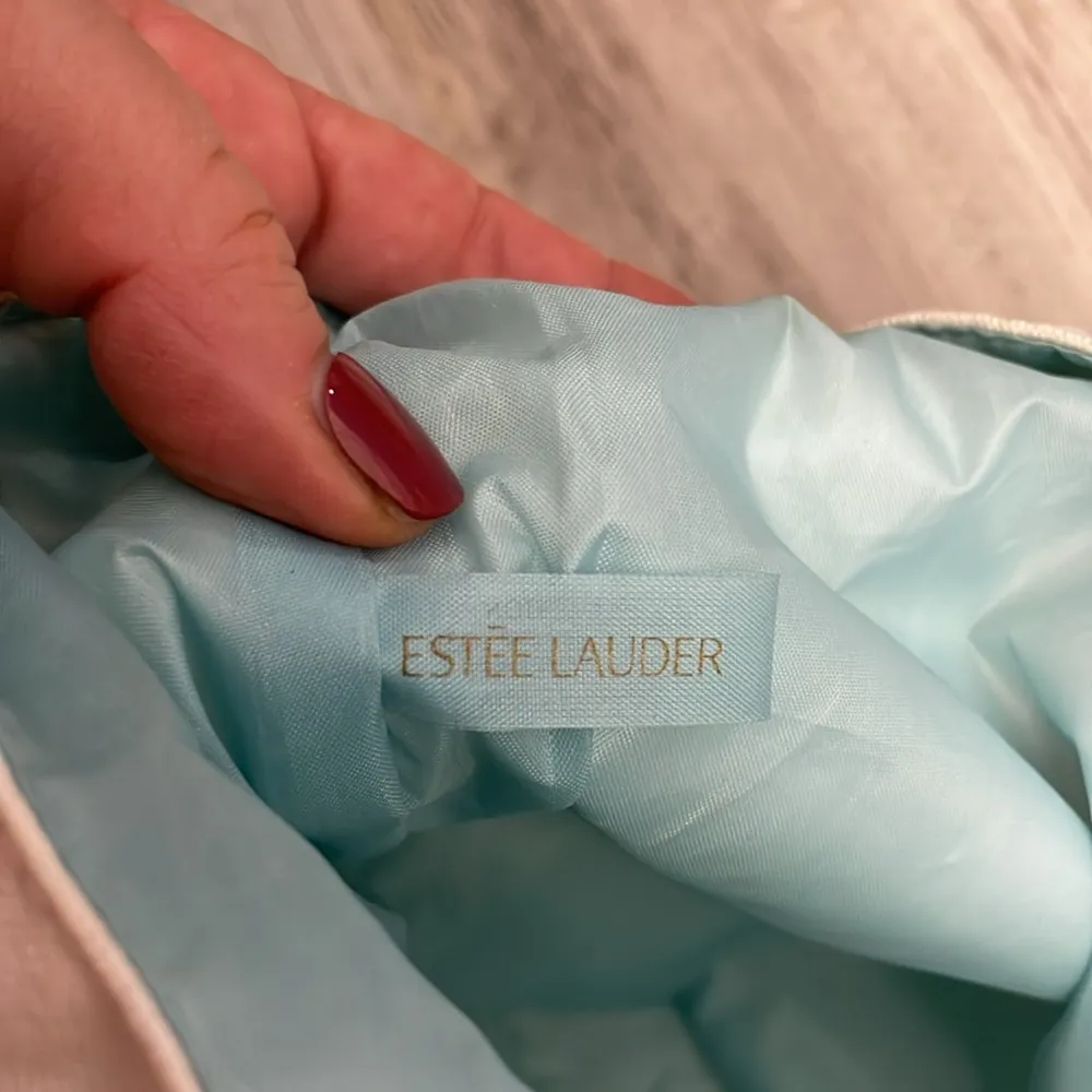 Estee Lauder Multicolor Floral Print Canvas Open Tote Bag Approximate 19" X 13" - Image 5