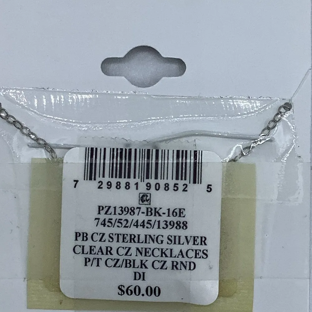 Giani Bernini Cubic Zirconia & Enamel Circle Pendant Necklace in Silver/Black - Image 3