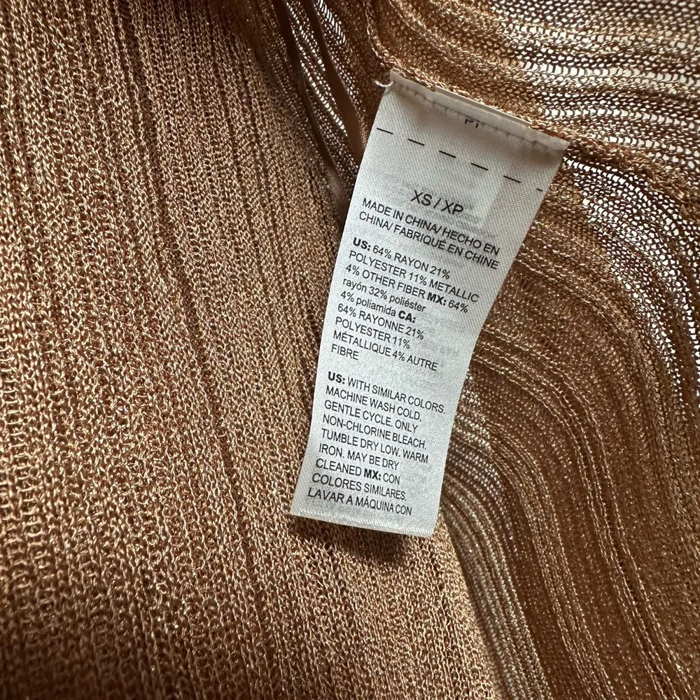 NWT White House Black Market Golden Sparkle Tank & Matching Cardigan 2 Piece - Image 9