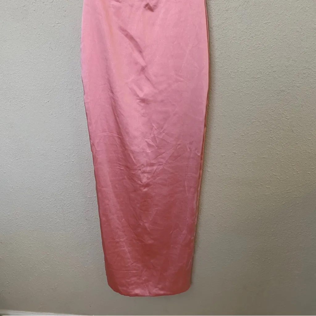 HOUSE OF‎ CB 'Costanza' Bright Peach Maxi Dress NWOT size M - Image 9