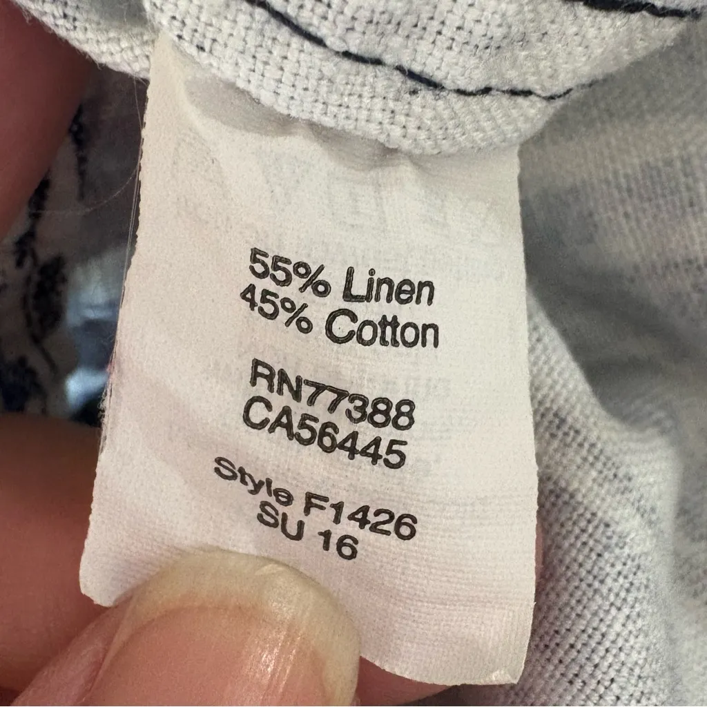 J. Crew 3”‎ Printed Linen Pull‑On Short Size Large - Image 6