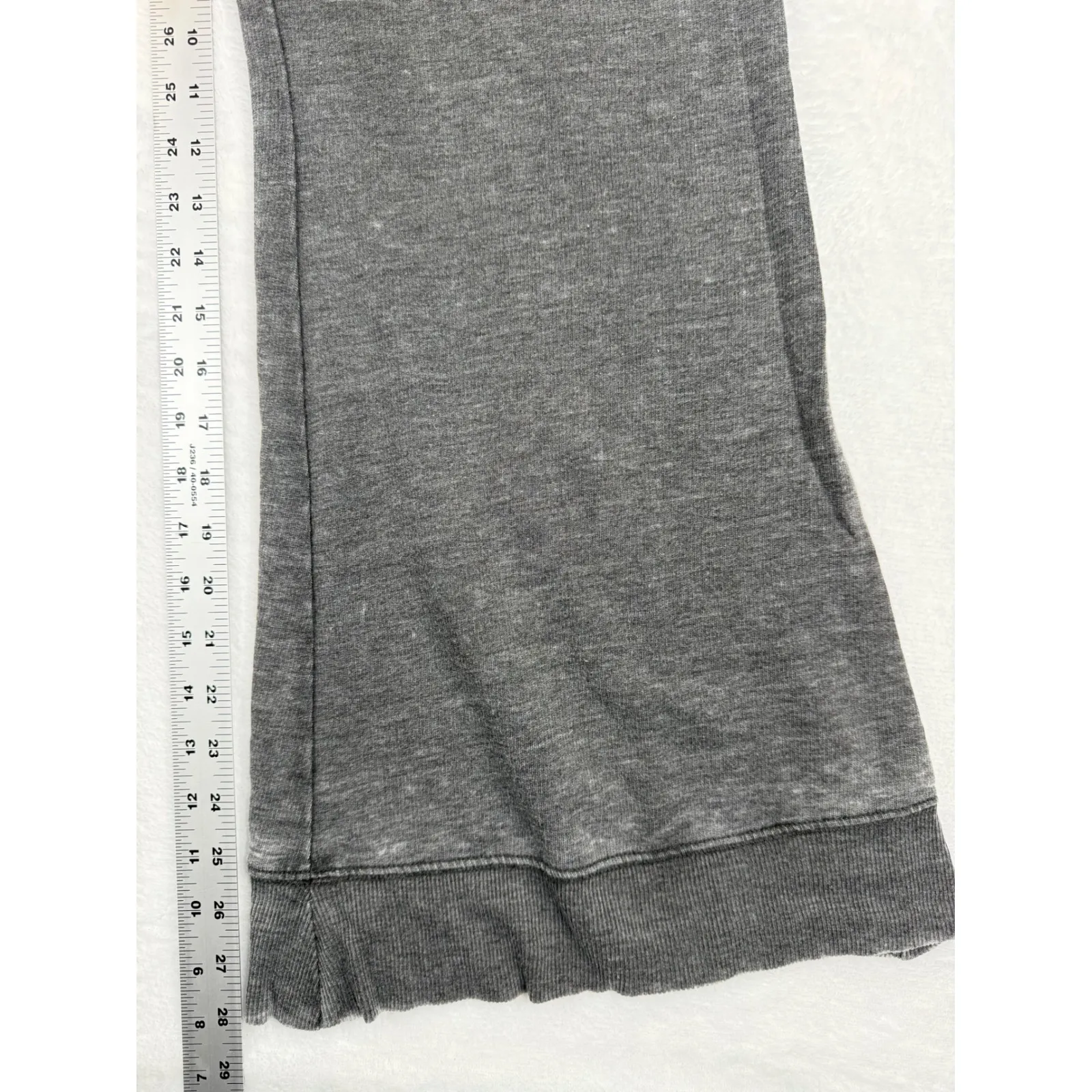 Free People Good Vibes Flare Sweatpants Charcoal Grey Lounge Athletic Size M - Image 4