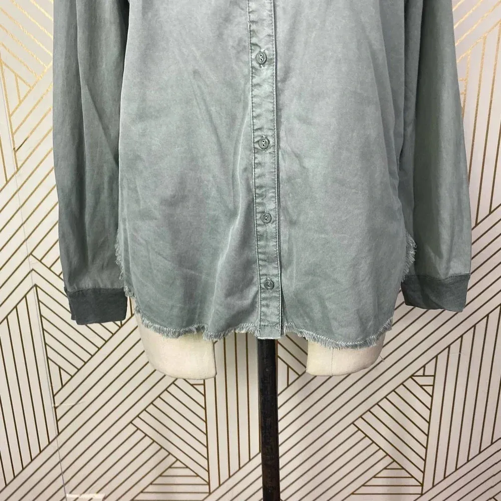 Stateside‎ Green Button-Down Supima Cotton Top - Image 5