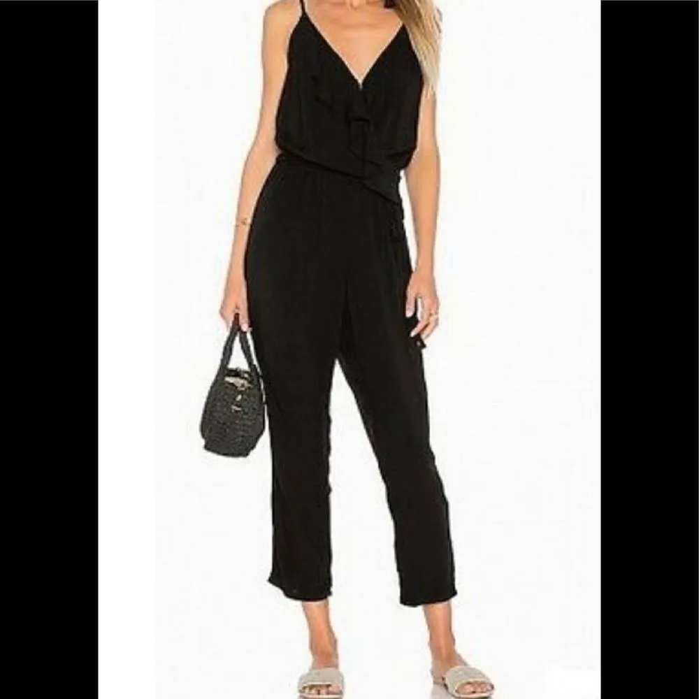New. V-neck ruffle trim jumpsuit. NWOT - Image 5