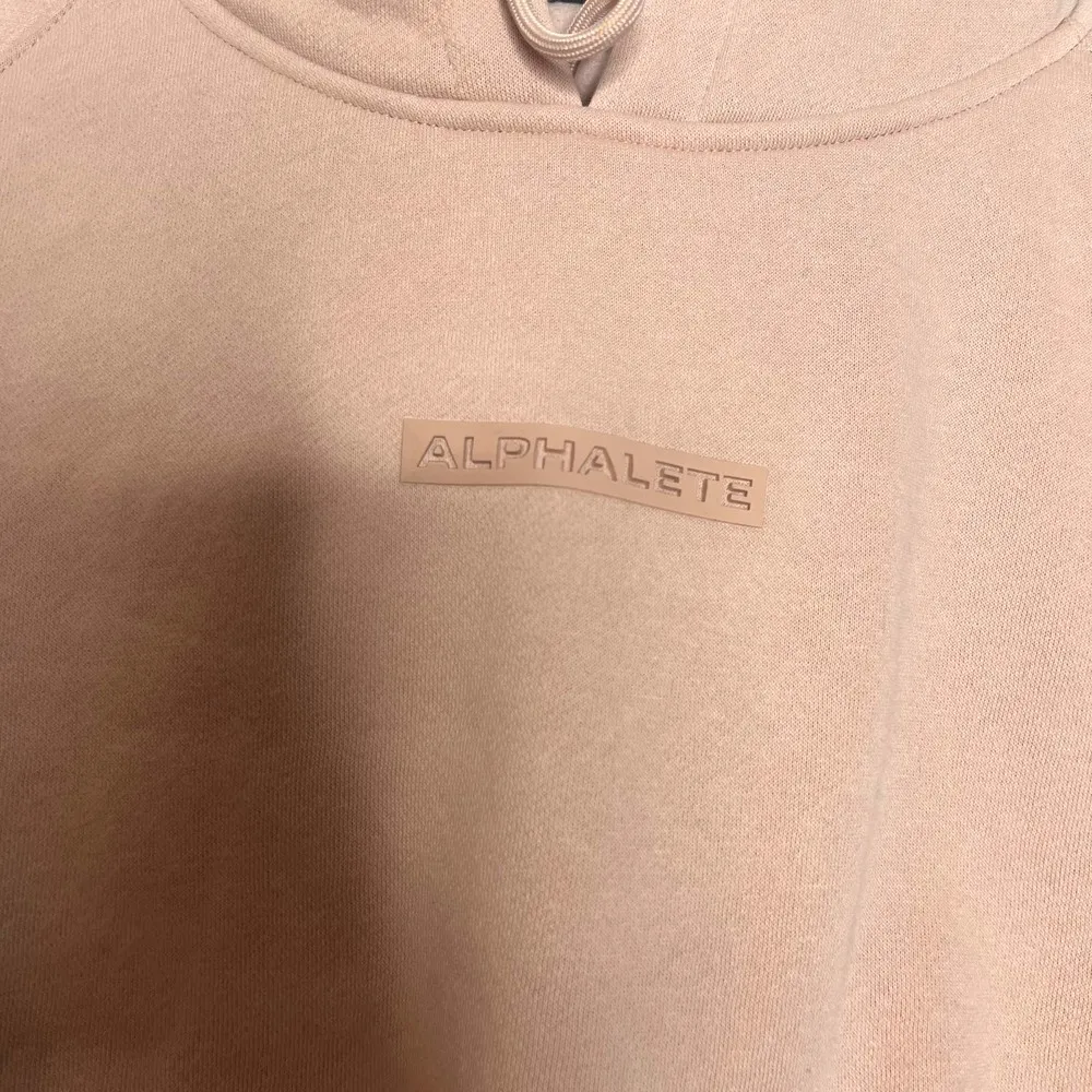 Alphalete Identity Pro Crop Hoodie Pink Womens Small - Image 3