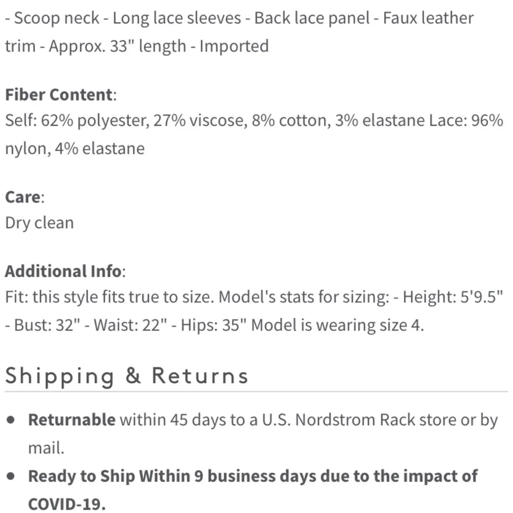 Robert Rodriguez lace inset long sleeve dress - Image 11