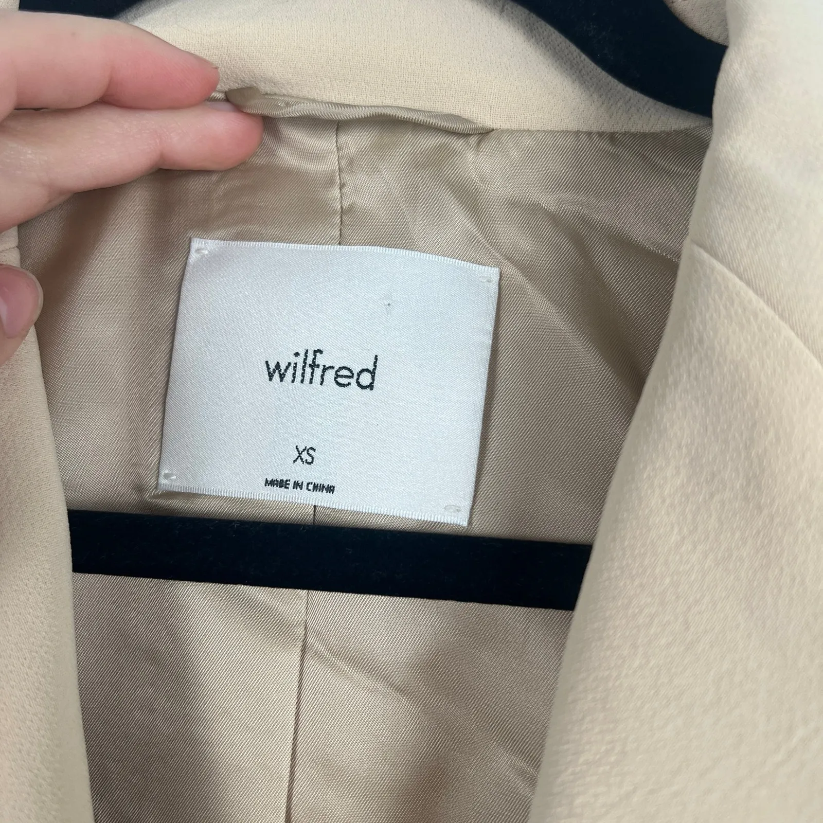 Aritzia Wilfred Women's Blazer Oat‎ Beige Sz XS - Image 5