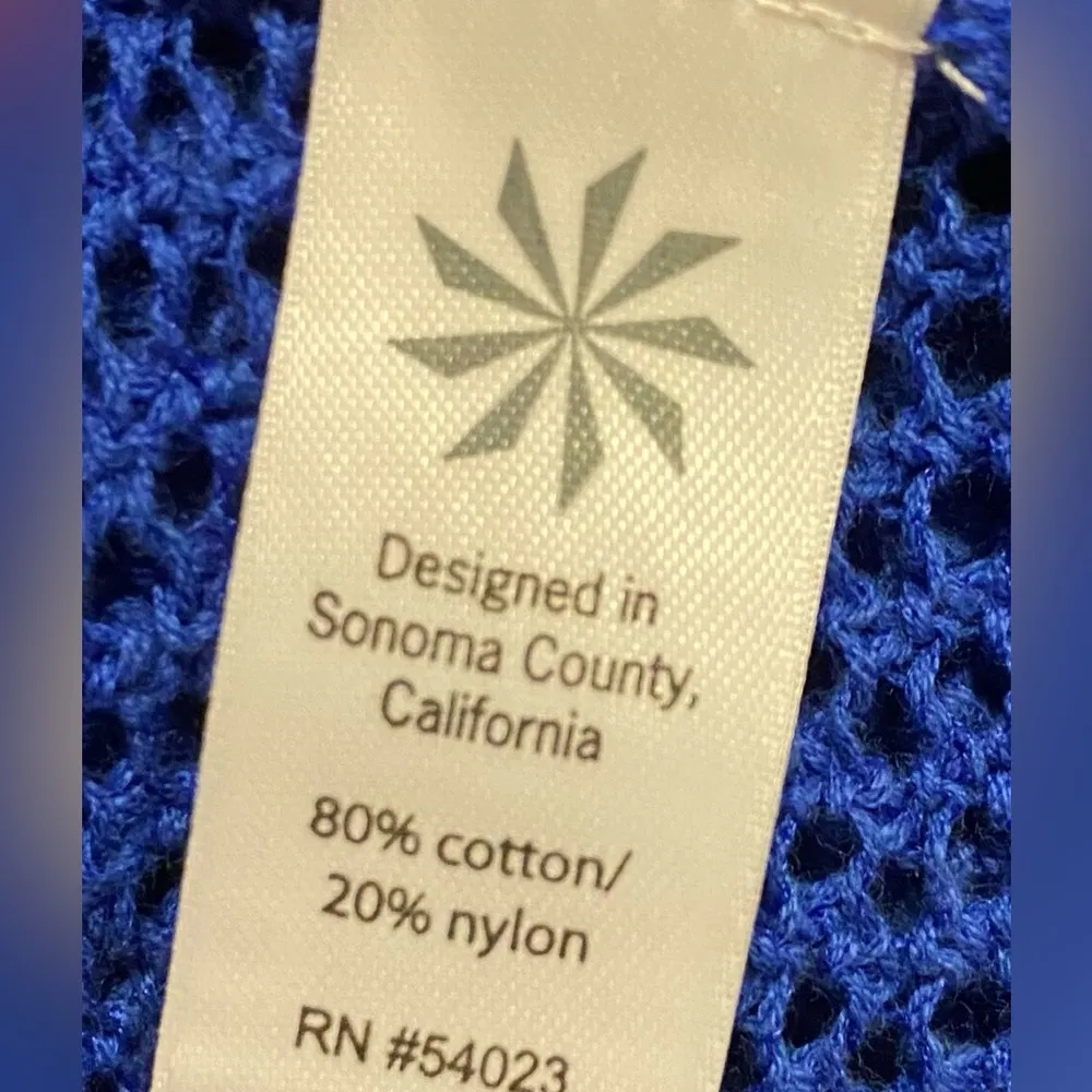 Athleta Mesh Open Knit Full Zip Sweater In Caspian Blue - Image 5