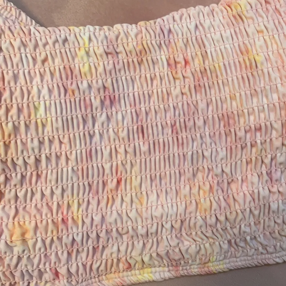 2/$30 Cotton On curve shirred cropped bralette bikini top tie dye 14 new - Image 3