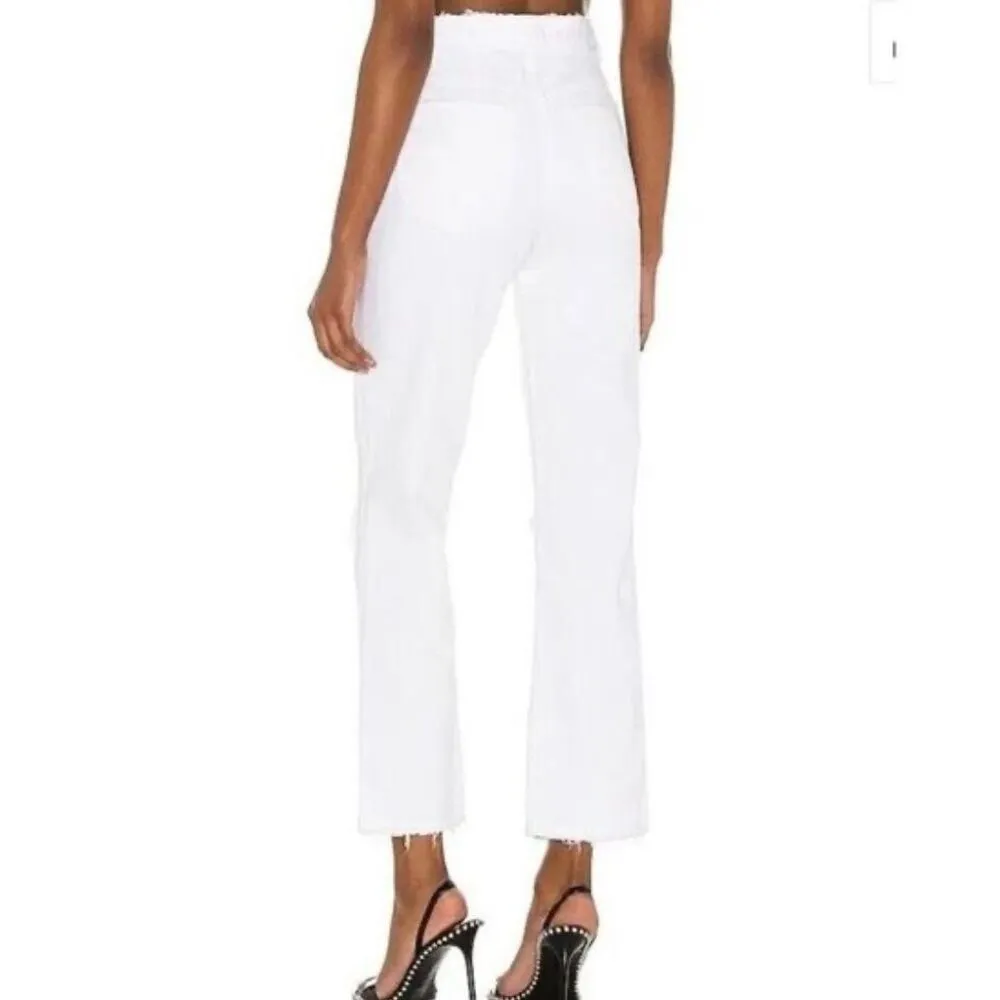 RollasâLayla high rise straight white distressed knee jeans size 27 - Image 4