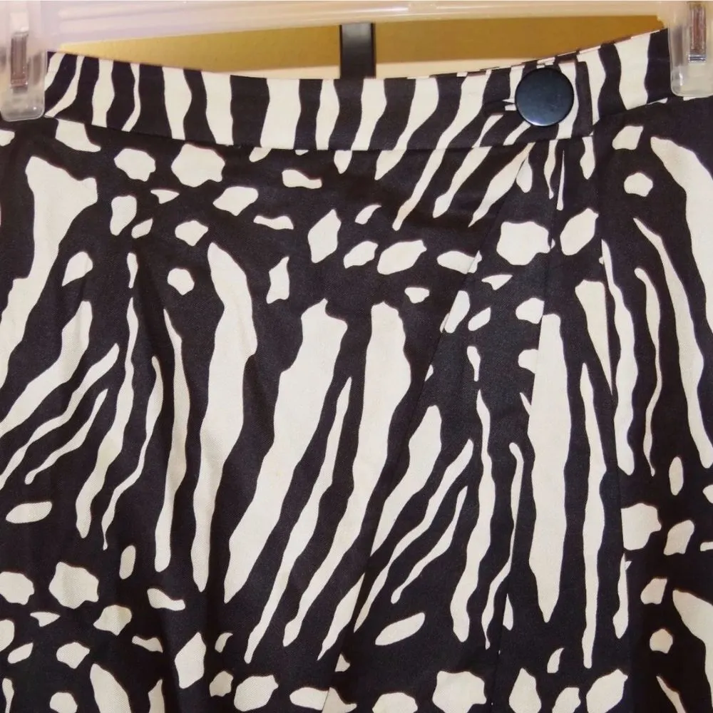 Ann taylor black & white silk & wool career skirt size 2P - Image 7