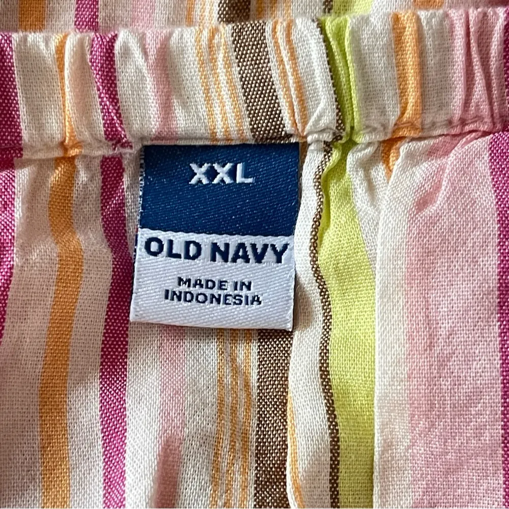 Old Navy Women’s Striped O-ring Halter Romper Size XXL Pockets Lined Summer - Image 11