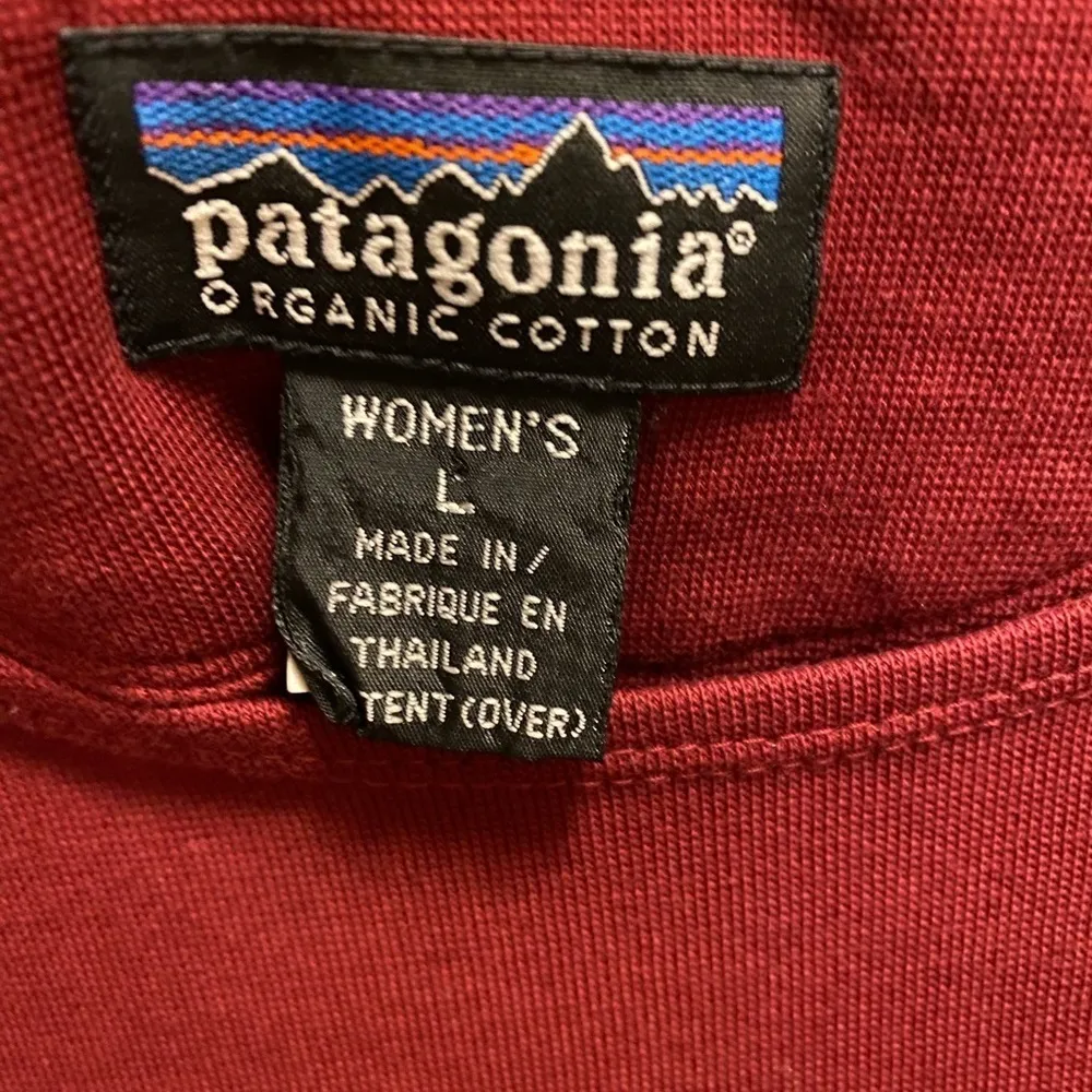 Patagonia Burgundy Short Sleeve Mini Shift Dress Size Large - Image 4