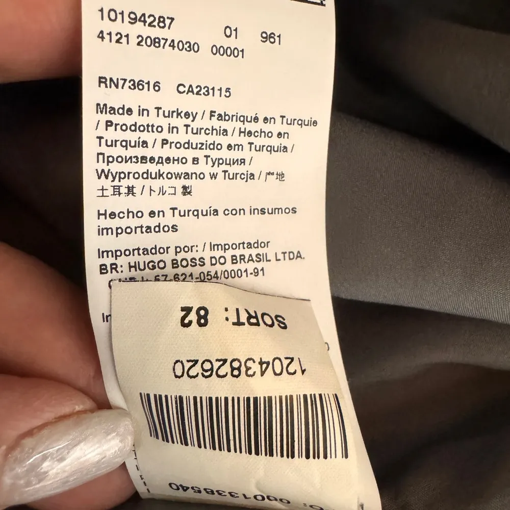 Hugo Boss Womens Dress Size 12 Gray Belted V-Neck Sleeveless Lined. F44 - Image 16