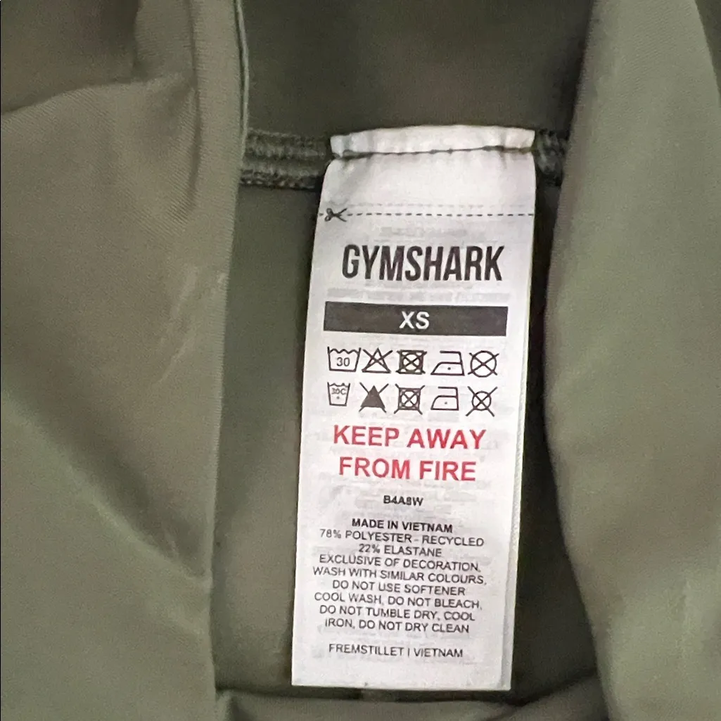 Gymshark Dusty Olive Women's Pocket Athletic Shorts Size XS - Image 6