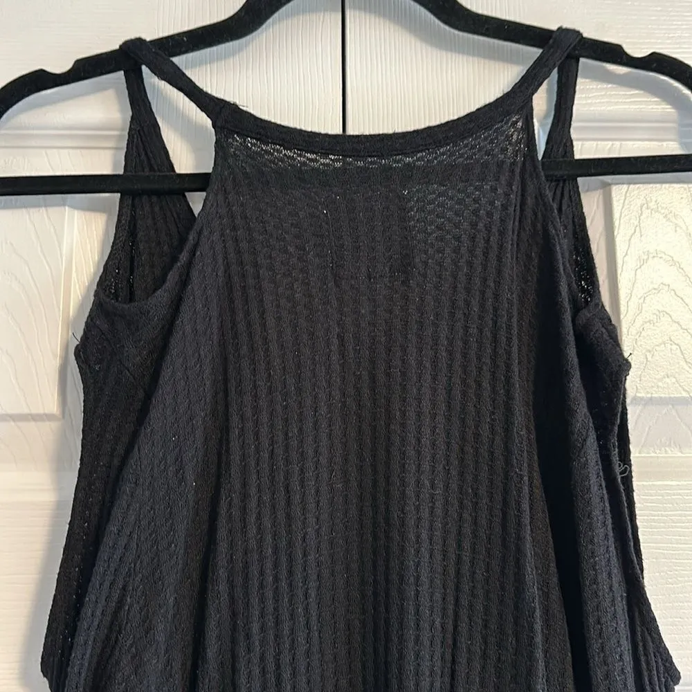 Chaser Women’s Cold Shoulder Black Thin Sweater - Image 6