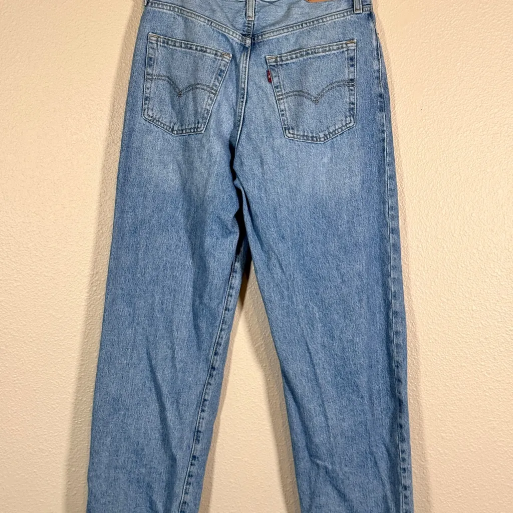 Levi’s Blue 94 Baggy Distressed Jeans Womens 28 High Rise Casual Denim Fall - Image 7