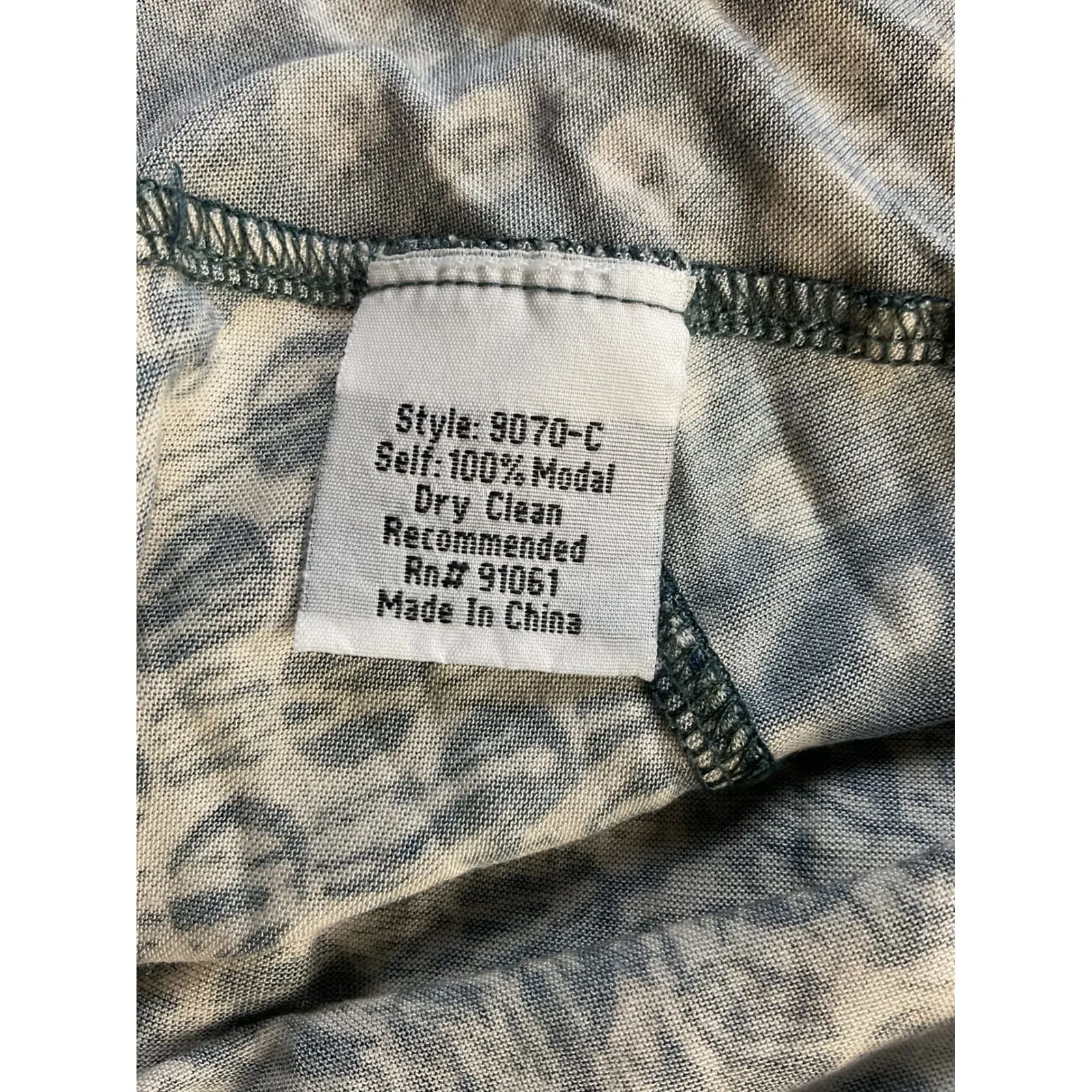 Johnny Was Biya XL Tunic Dress Blue Beige Polka‎ Dot Modal Boho Casual - Image 8