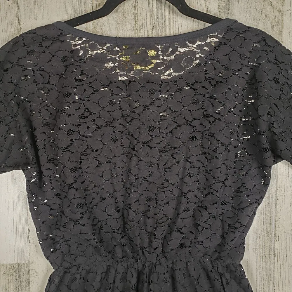 Souvenir Edition by Stacy Woo Black Lace 1/2 Sleeve Mini Dress Women's Size undefined - Image 11