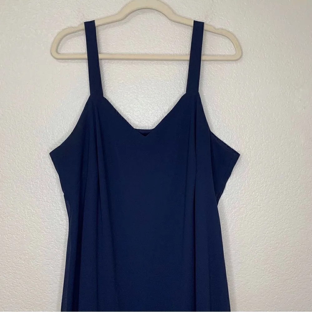 R&M Richards 2 Pieces Blue Embellished Cardigan Dress, Size 20W - Image 3