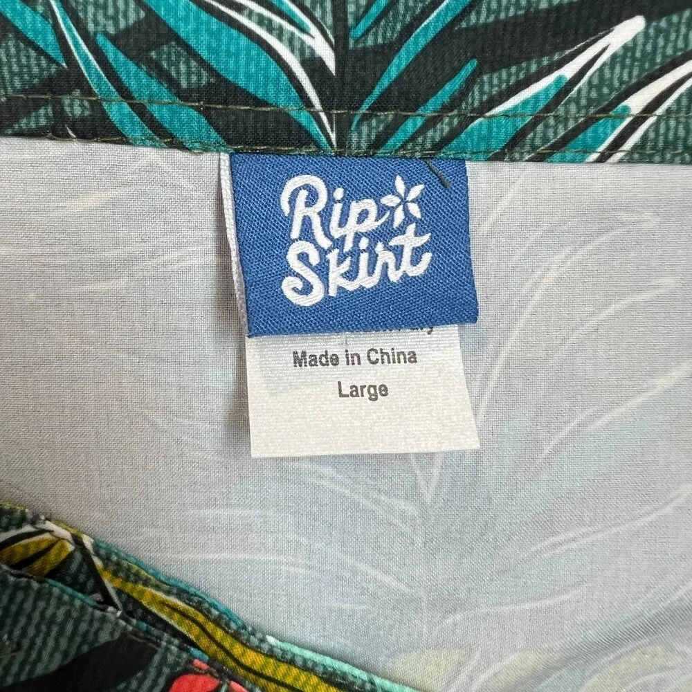 Rip Skirt Hawaii Wrap Skirt Women Large Multicolor Bali Jungle Cover Up Length 2 - Image 6