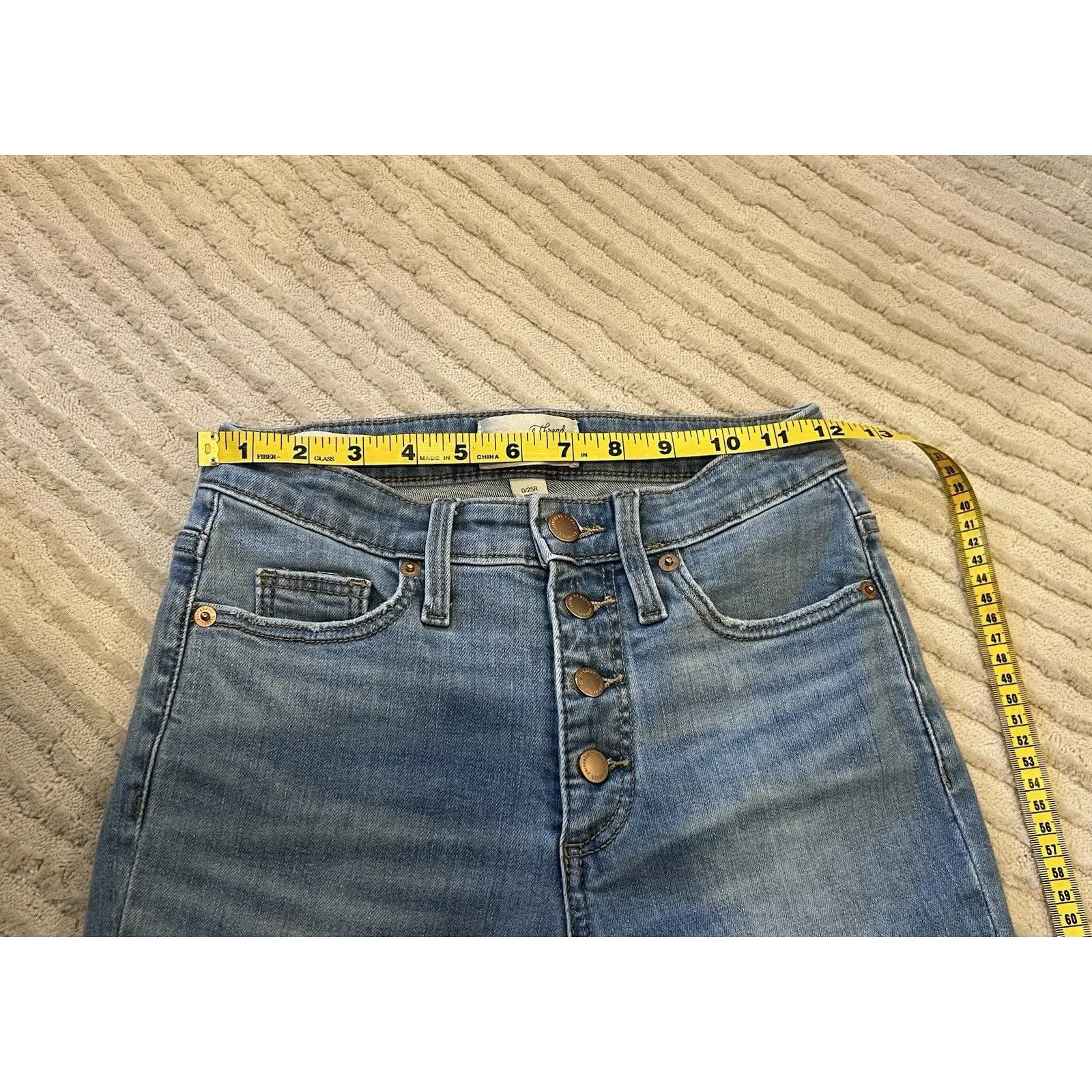 Universal Thread Women’s High Rise Distressed Skinny Button Fly Jeans Size 0/25R - Image 7