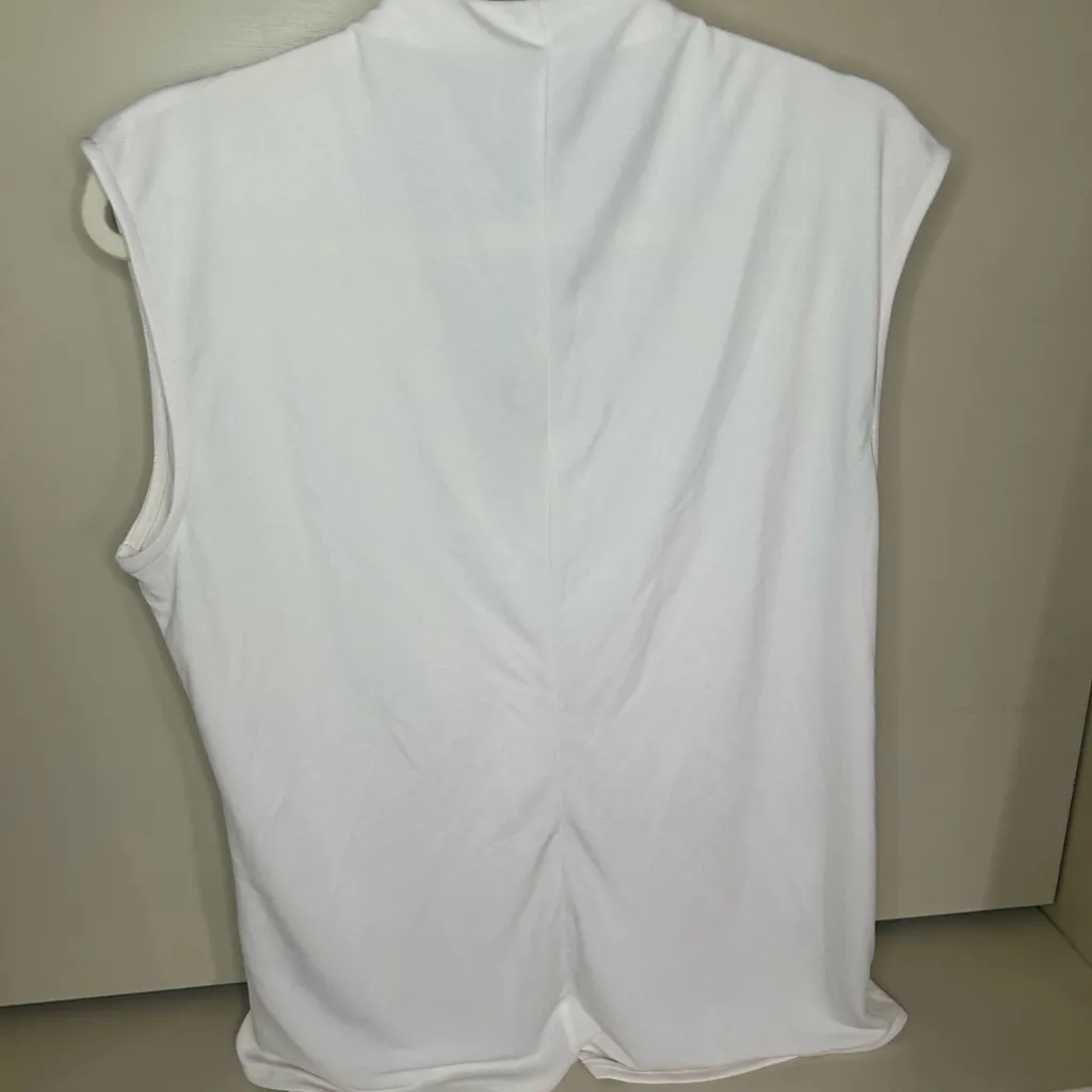 Banana Republic white faux wrap tank size large - Image 2