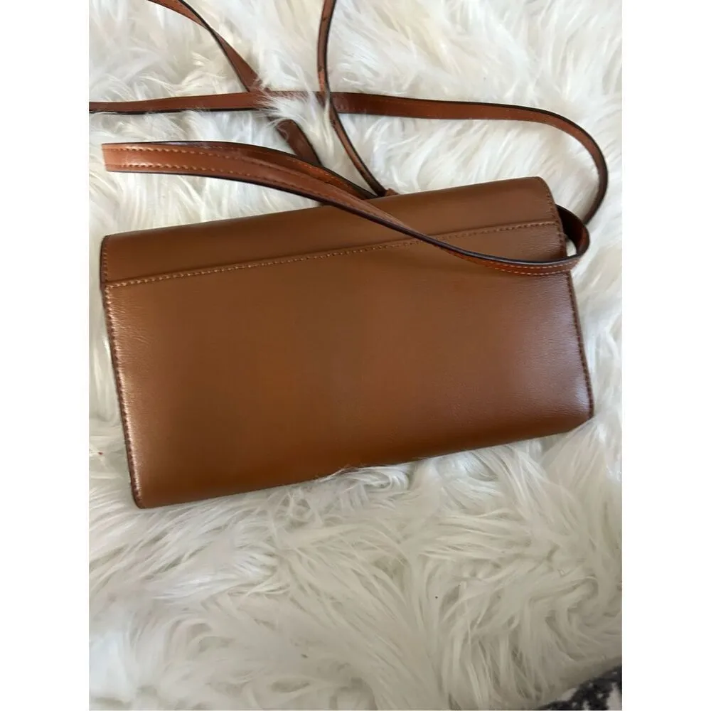 Lauren Ralph Lauren Newbury Saffiano Leather Kaelyn Mini Crossbody Bag Wallet Ta - Image 5