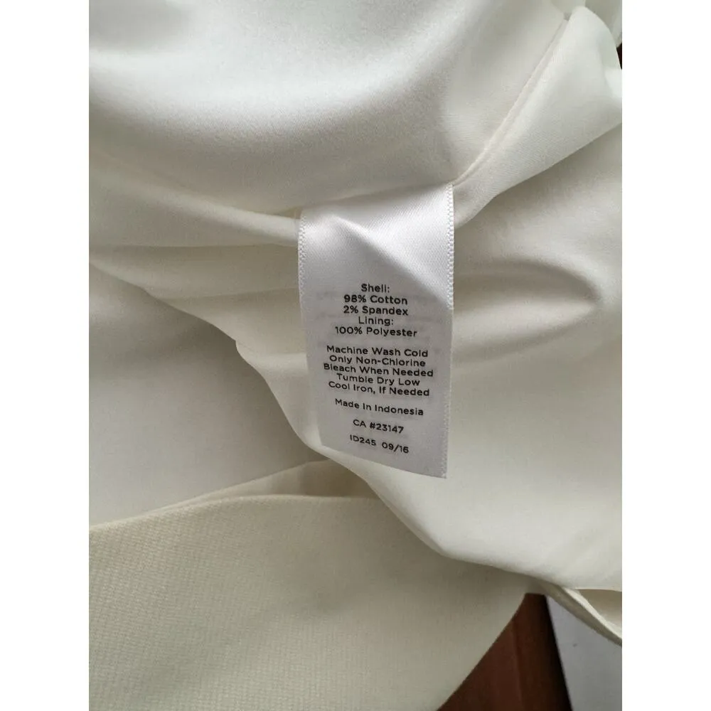 Talbots Button Front Ivory Preppy Pencil Skirt Womens Size 16WP - Image 9