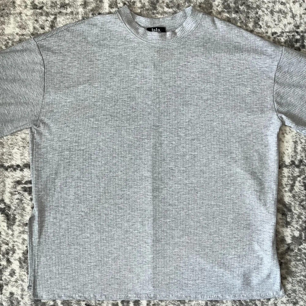 Lala Lex Ribbed Playsuit in Heather Grey Gray Size M - Image 8