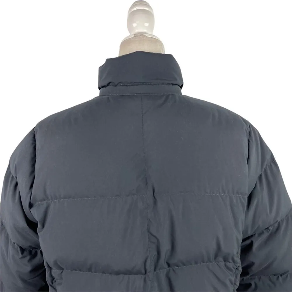 LL Bean Black and Pink Puffer Feather Down Puffer Full Zip Ski Winter Jacket M - Image 13