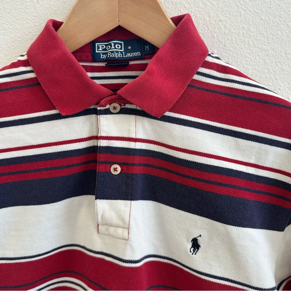 Polo Ralph Lauren Striped Cropped Polo - Image 3