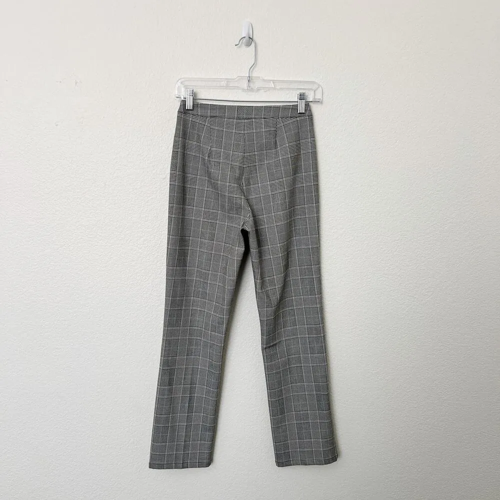 [Sunday Best] Black White Houndstooth Check Plaid Freshman Straight Leg Pants 0 - Image 4