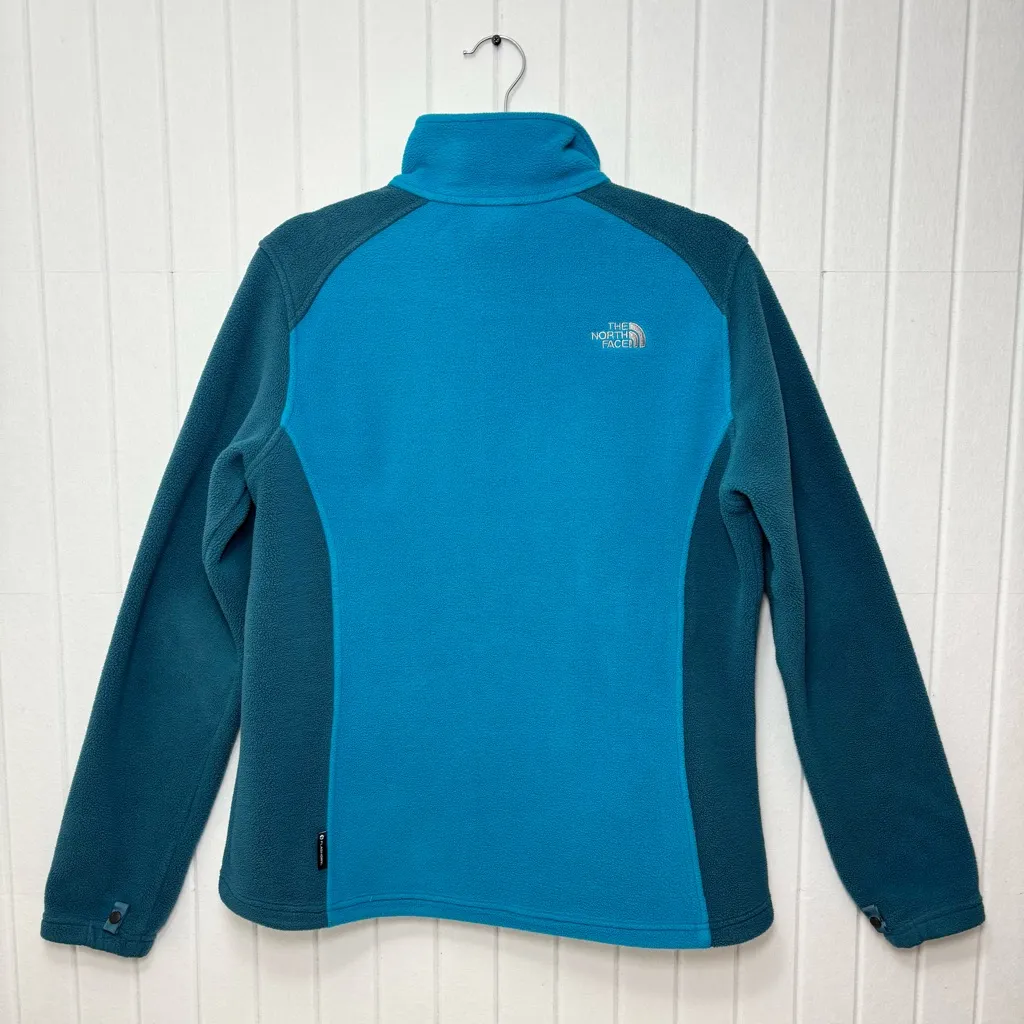 The North Face Women's Teal and Blue Jacket Size L - Image 4