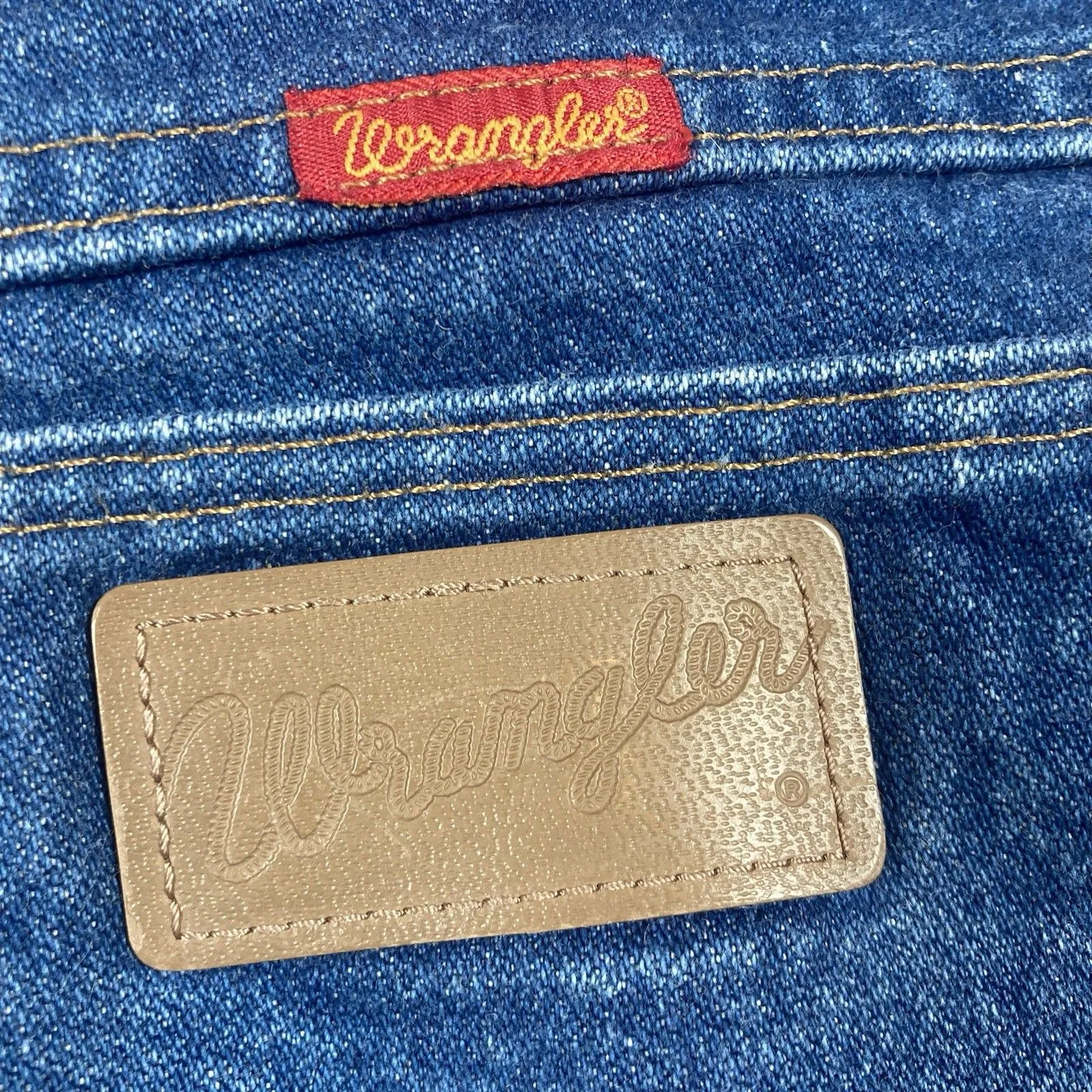 VTG Wrangler Jeans Womens 29x32 14MWZG Cowboy Cut Denim Blue High Rise Western - Image 2