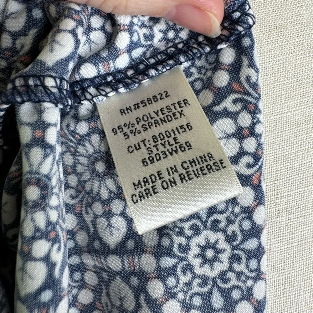 Sophie Max sleeveless stretch maxi dress navy white red size large like new - Image 6